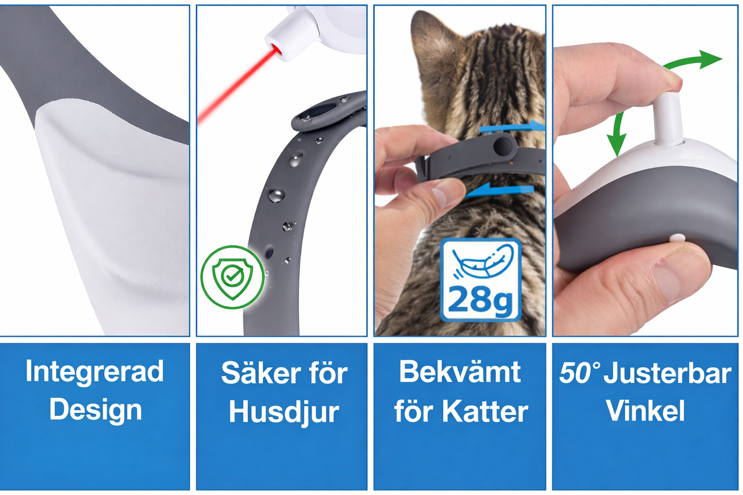 Laserhalsband för katter