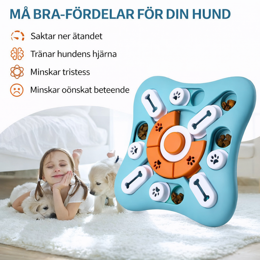 Interaktiv hundpussel med hjärnträning