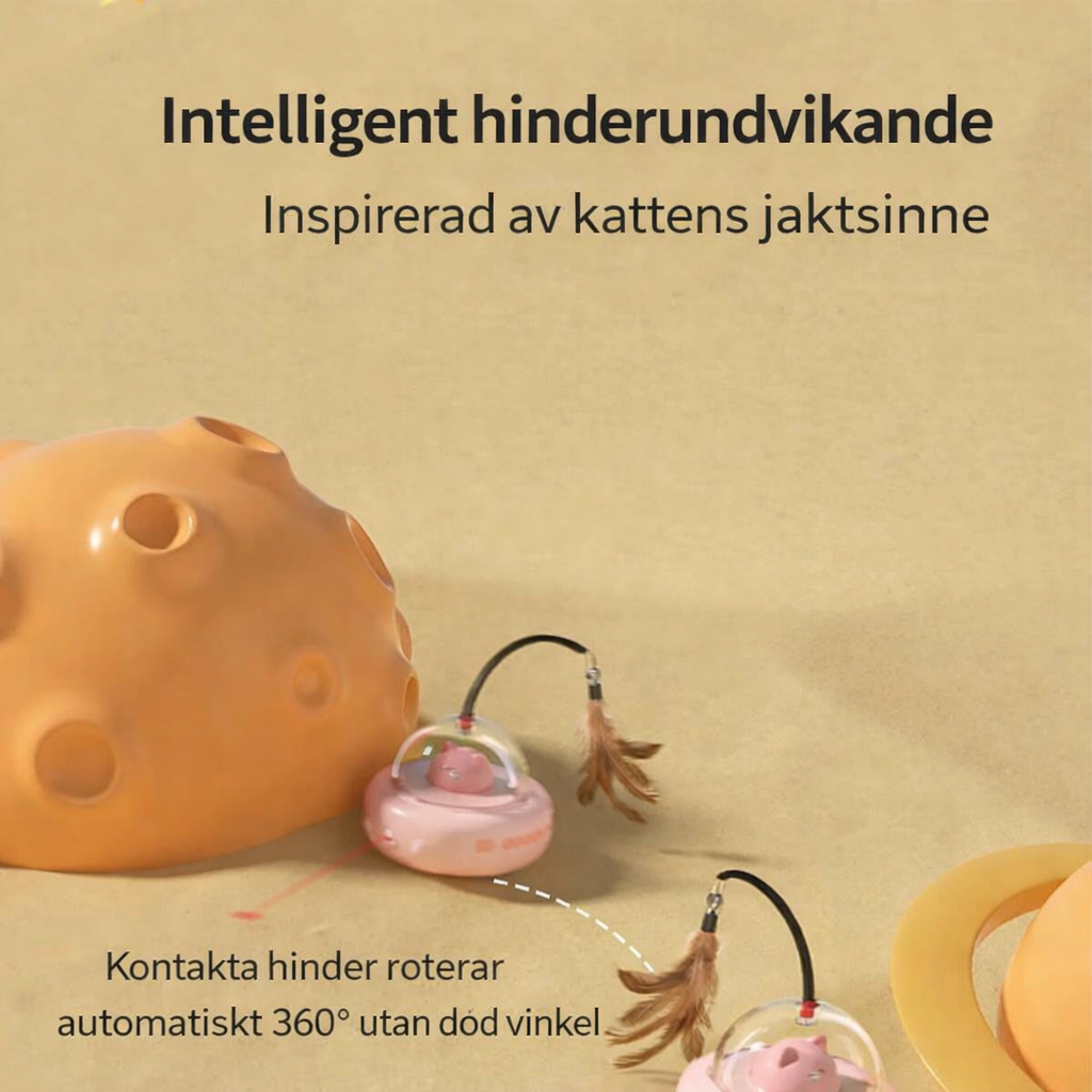 Interaktiv kattleksak med laser