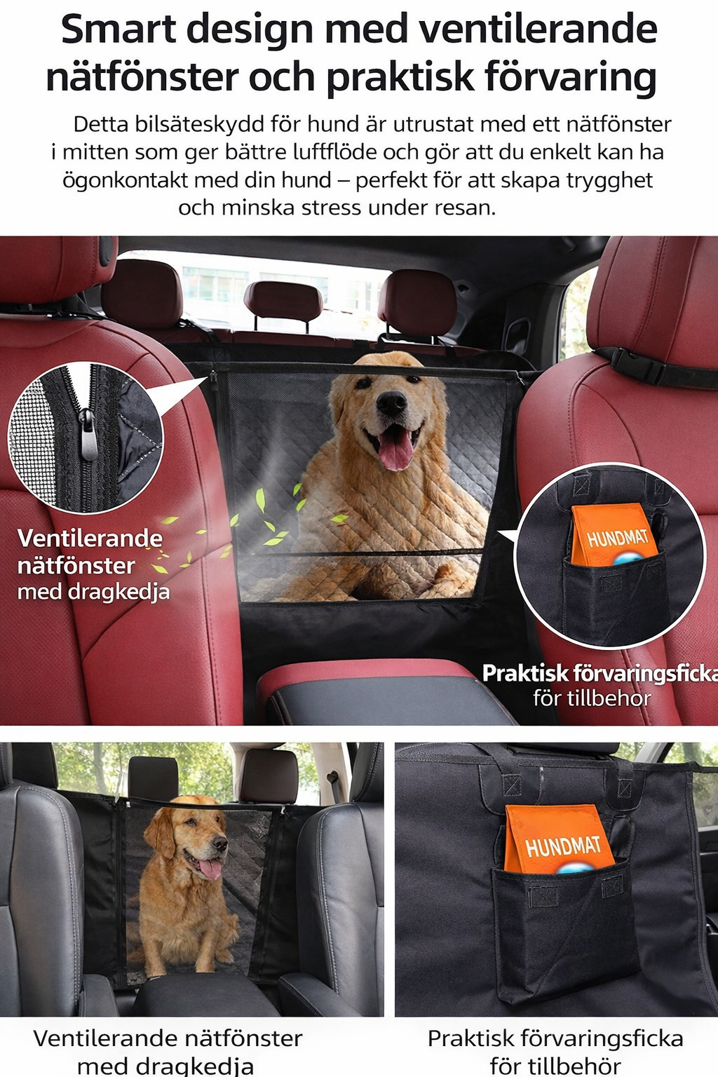 Bilsäteskydd för hund