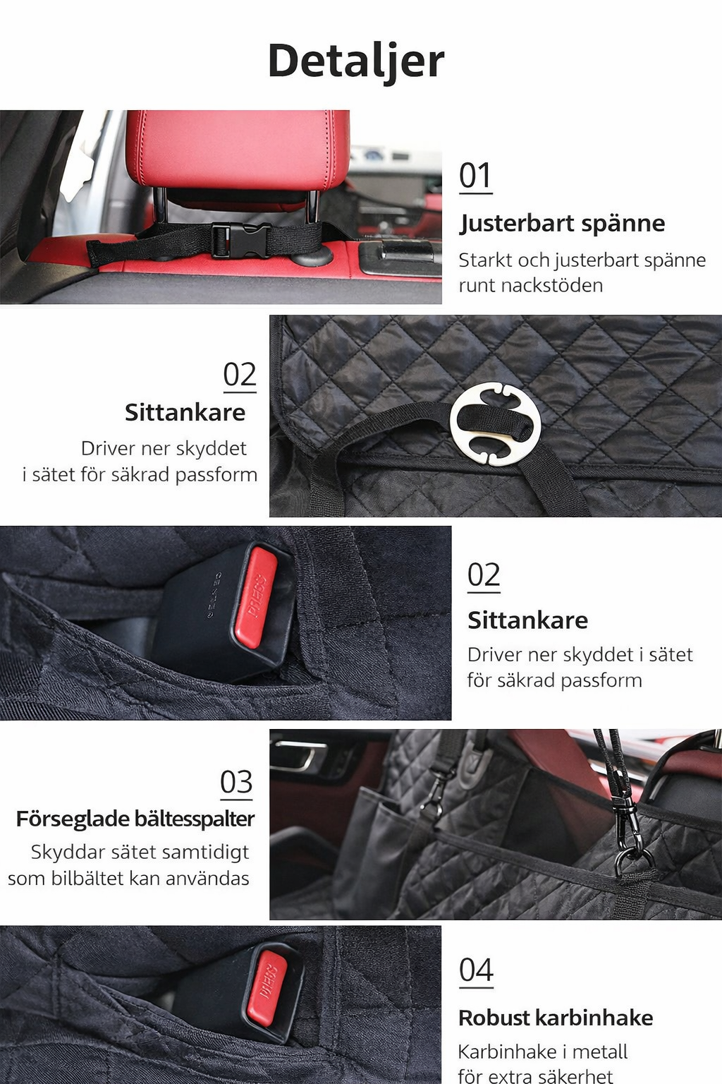 Bilsäteskydd för hund